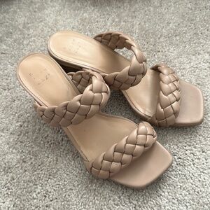Brown Braided heels